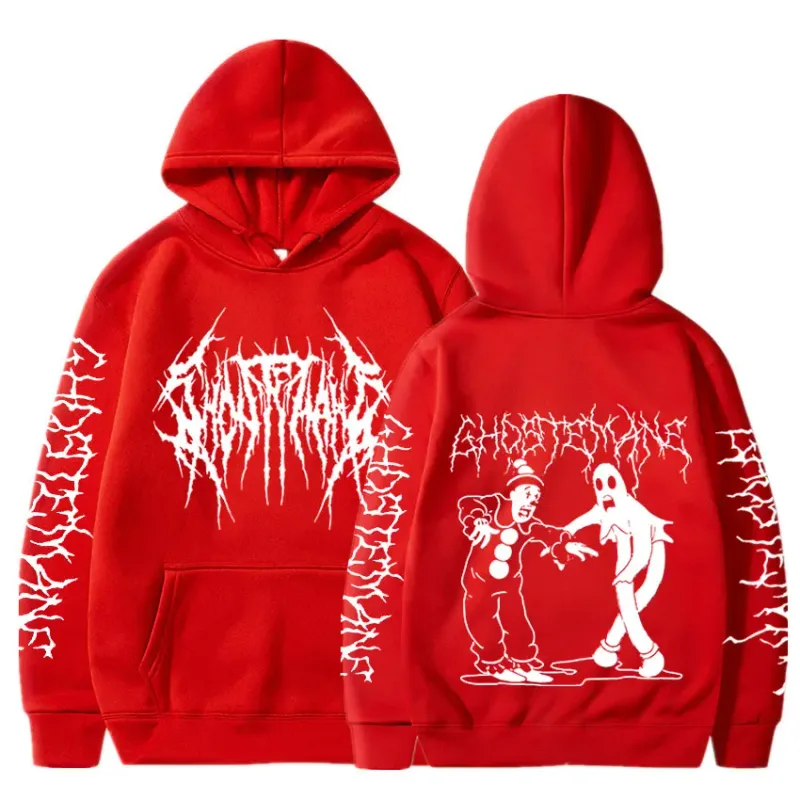 Ghostemane dubbelzijdig print hoodie herenmode hiphop metal rock hoodies gothic oversized sweatshirt trainingspak streetwear