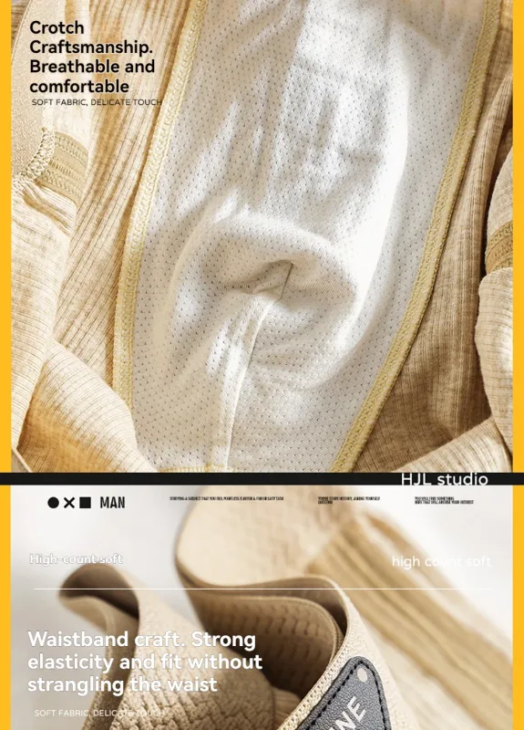 3 unidades/pacote 100% algodão sólido listrado calcinha masculina para 40-100kg malha respirável virilha cuecas boxers de cintura alta elástica