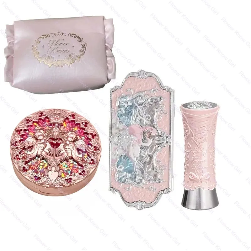 Flower Know Swan Grace Set Swan Ballet Eyeshadow Little Angel Highlight Powder Glow Waterproof Matte Lipstick Glossy