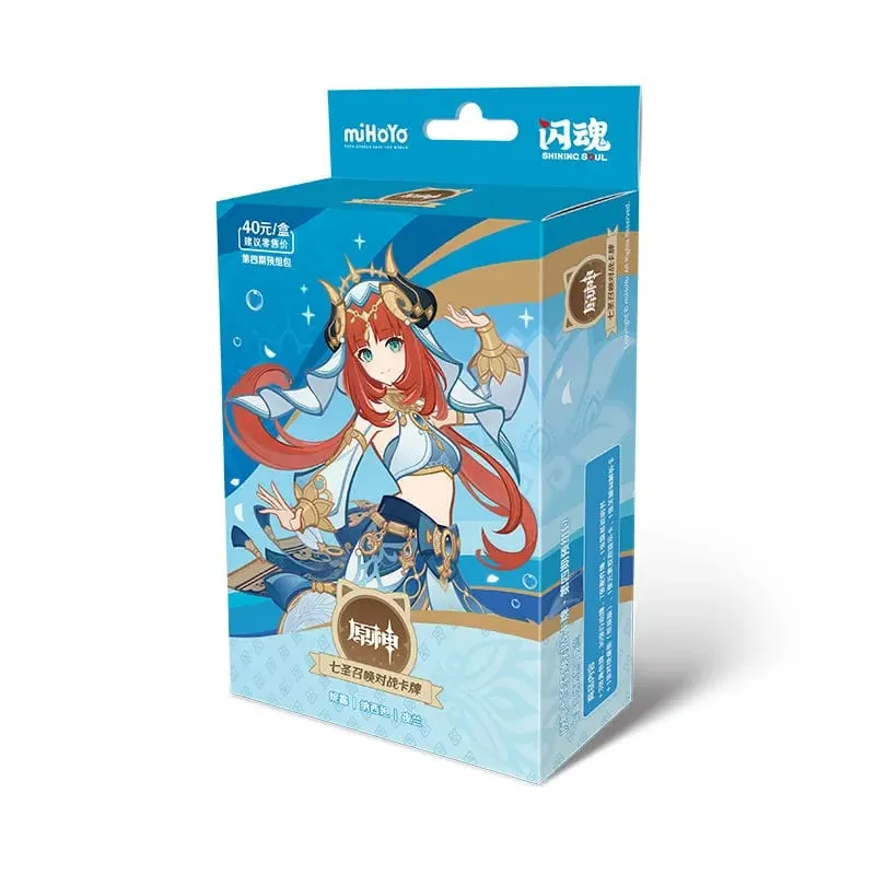 Original Genshin Impact Card Genius Invokation TCG Battle Card Hu Tao Raiden Shogun Anime Character Collection Card Kid Toy Gift