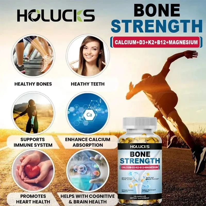 Yimiduk Advanced Bone Strength Supplement with Calcium for All-in-One Bone Strength Flexibility & Vitality Healthy Aging
