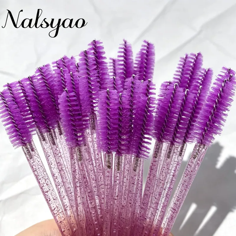 Brosses à cils jetables, Extension, brosse à sourcils en cristal, baguette de Mascara, ensemble d'outils cosmétiques, maquillage et beauté, 50 pièces