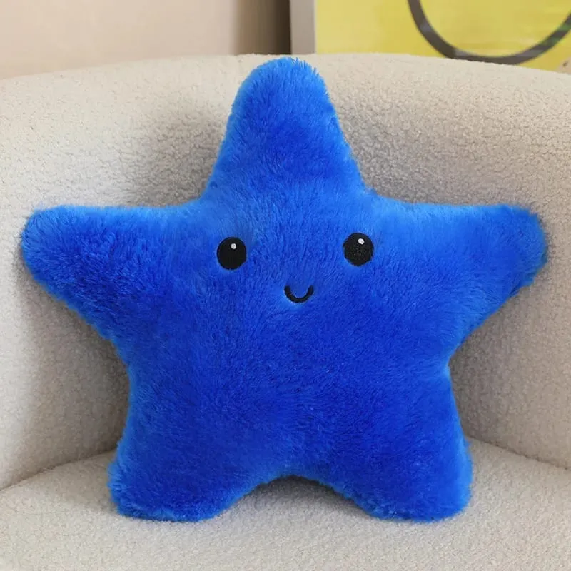 35/40cm Starfish Star Plush Pillow Stuffed Smiling Happy Sky Pillow Colorful Decor Cushion for Sofa Chair Back Support Gift