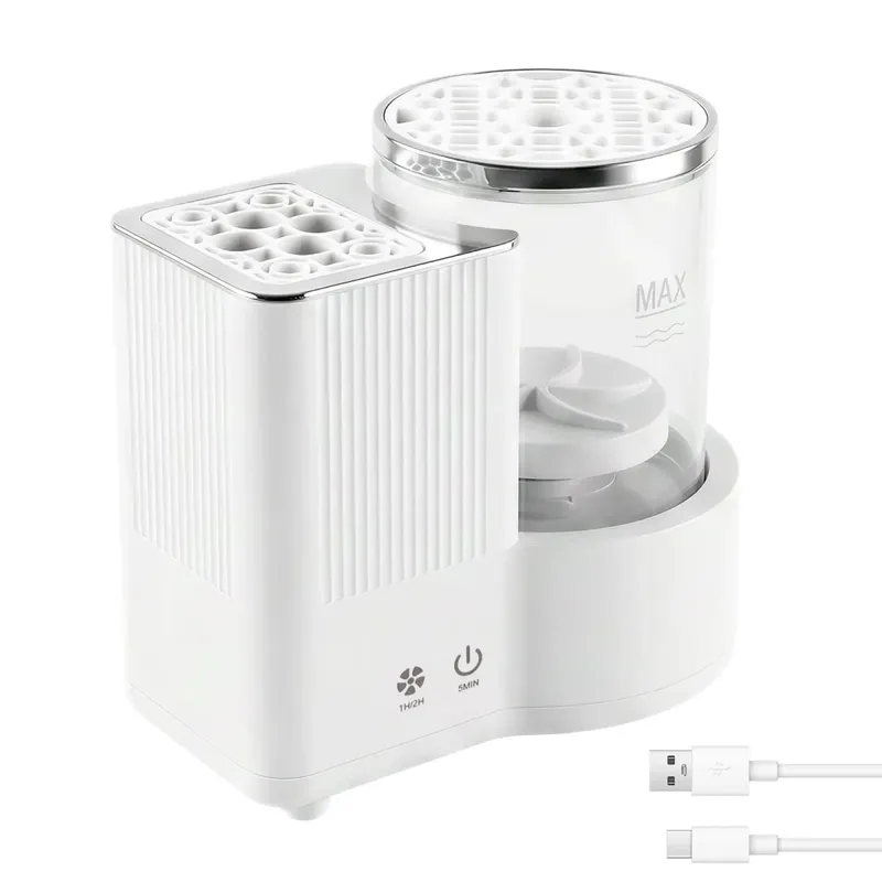 3 I 1 Elektrisk Makeup Brush Cleaner Machine Makeup Brush Automatisk rengøringstørrer værktøj til skønhedsbørster i alle størrelser Hurtigttørrende