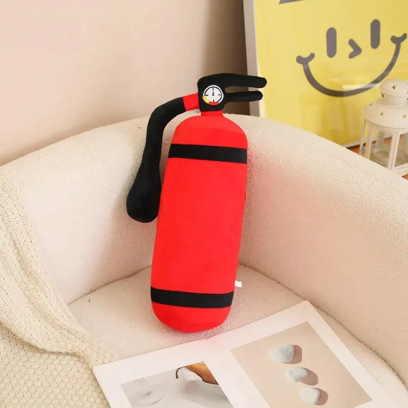 49x18cm Red Fire Plush Long Pillow Stuffed Emergency Rescue Firefighter Fireman Tool Men Gift — image 6