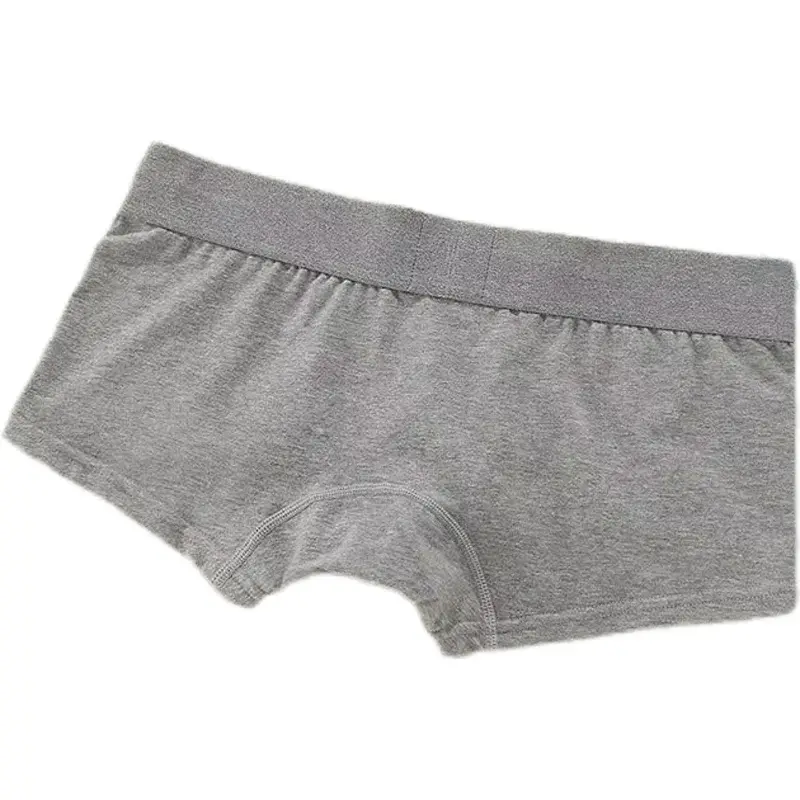 Men's Flat Corner Underpants Low Rise Fashion Solid Color U Raised Slim Fit Breathable Shorts