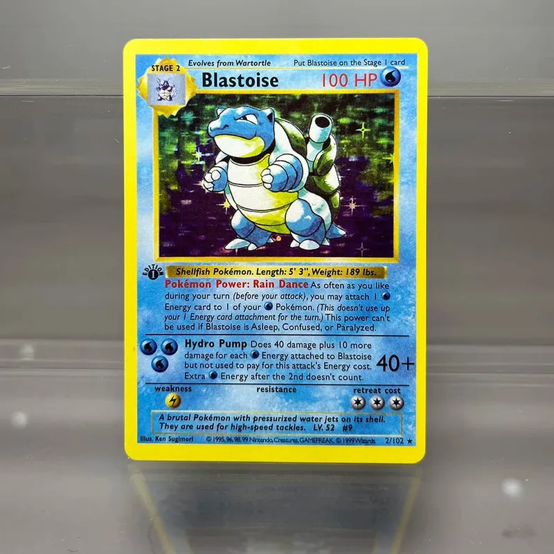 PKM Fossil/Base Set PROXY Cards Charizard Venusaur Blastoise Game Collection Cards Game Toys Card Hobbies