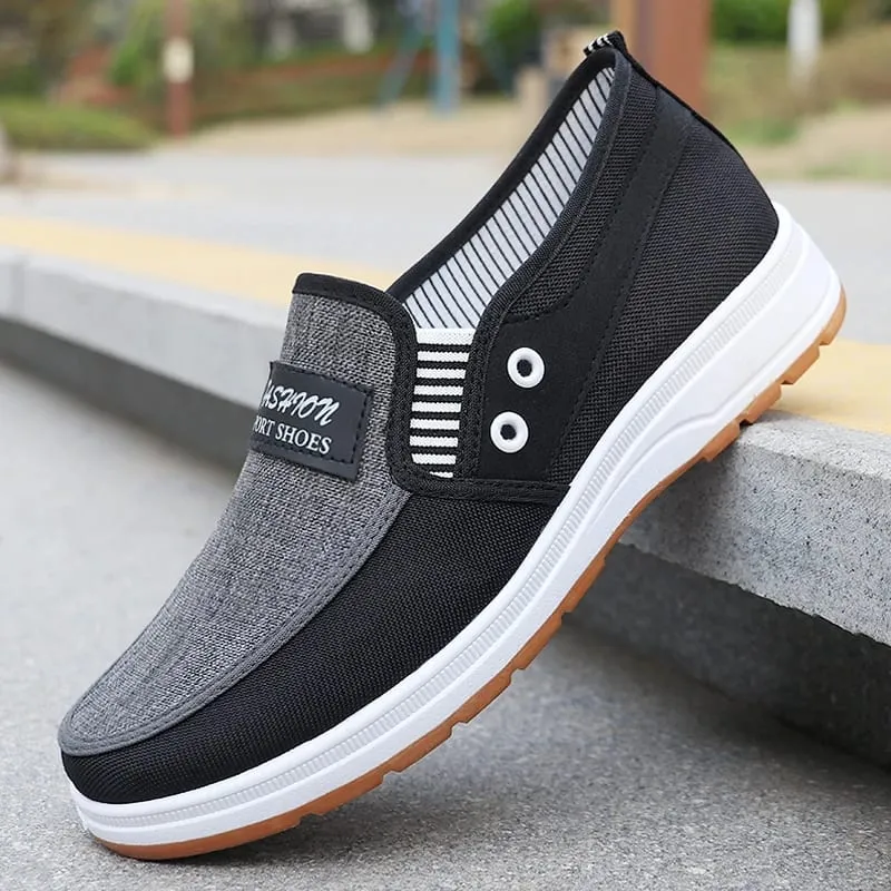 Men's Fashionable Solid Knitted Running Shoes - Lightweight Breathable and Non-Slip - Perfect Sports Shoes for Outdoor Adventures