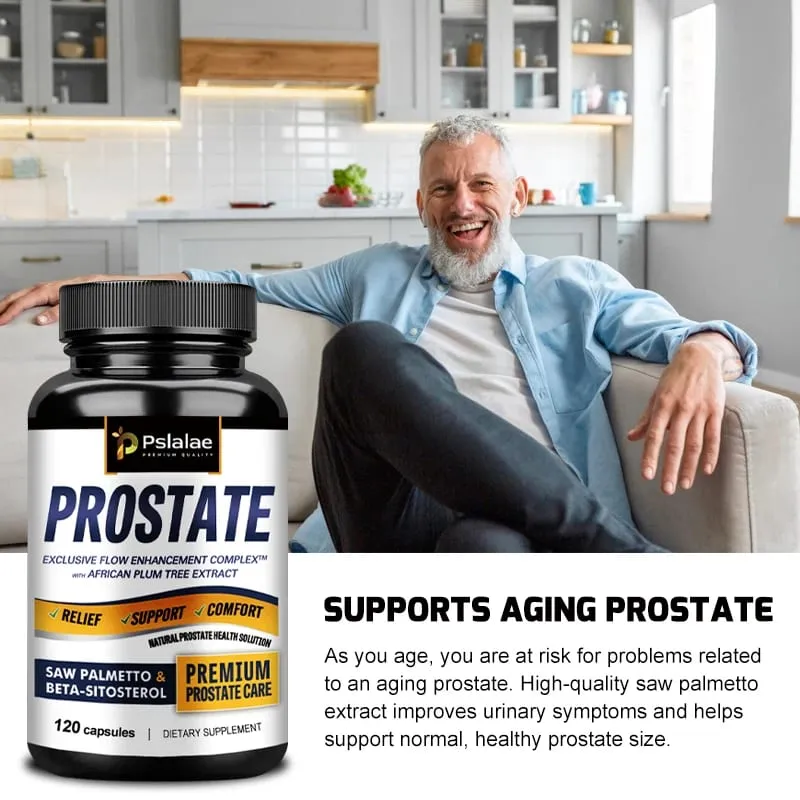 Prostate 3-Pack Saw Palmetto and Beta Sitosterol Supplements Healthy Support Size Supports Urinary Relief and Bladder Control