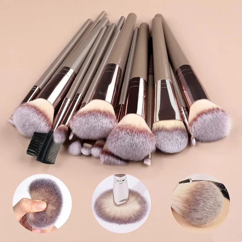3-20PCS Makeup Brushes Soft Fluffy Makeup Brush Set Cosmetic Tools for Foundation Powder Eyeshadow Kabuki Blending Beauty Tool — image 3