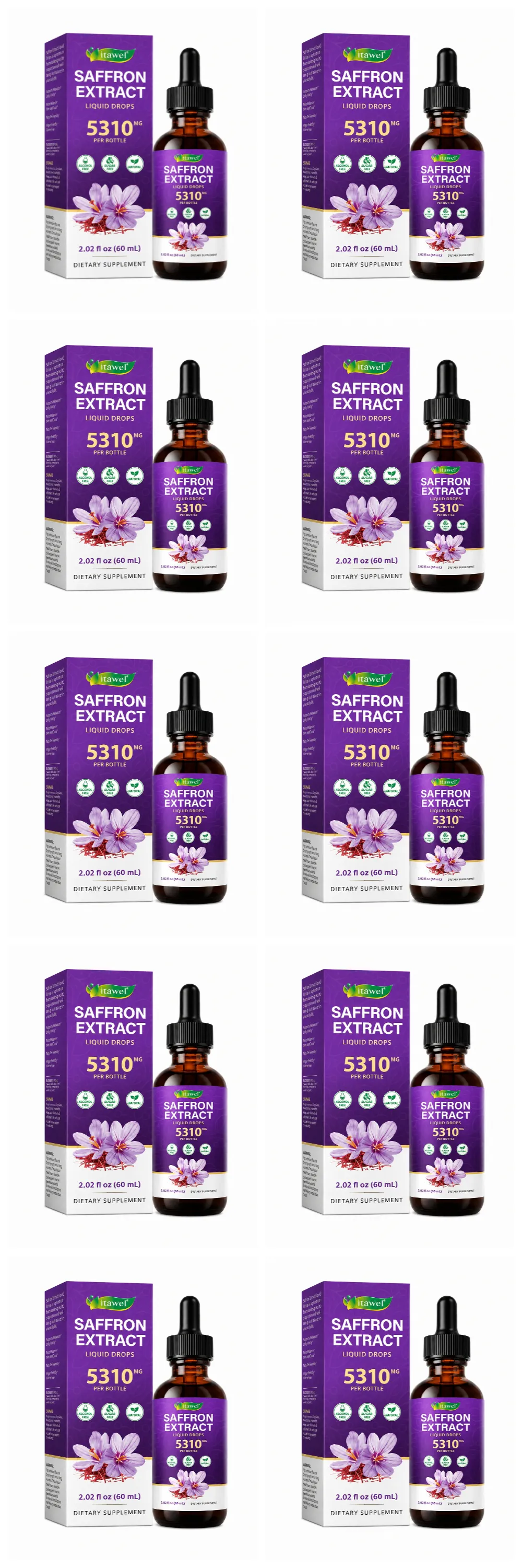 Saffron Extract Liquid Drops 117mg per Serving for Antioxidant Balanced Mood Healthy Sleep & Premenstrual Comfort Support 60ML