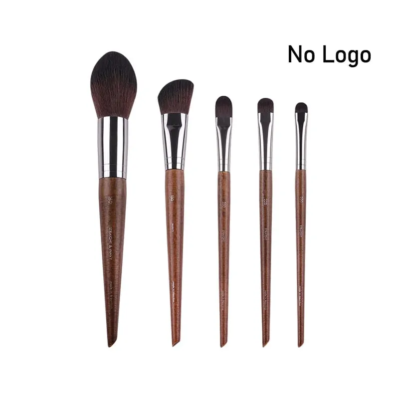 Augen-Make-up-Pinsel aus Naturholz, komplettes Set, Pro Crease Lidschatten-Make-up-Set, zum Verwischen von Textmarkern, Augenbrauen, Lippen- und Wimpernpinsel, praktisch