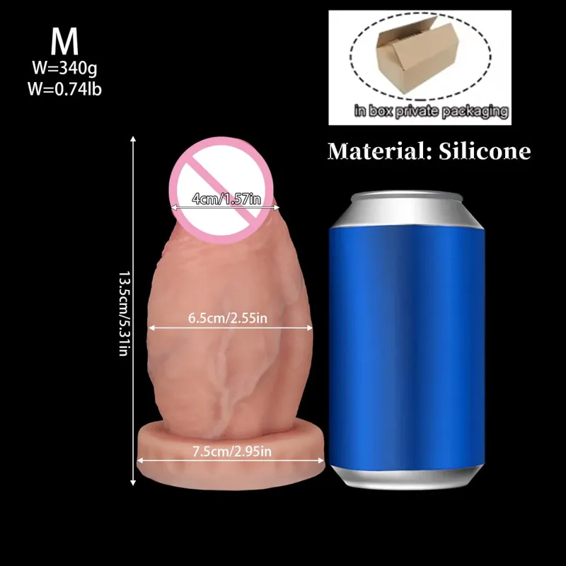 Ny Realistisk Stor Kæmpe Tyk Anal Dildo Butt Plug Kæmpe Stor Blød Silikone Anal Plug Expander Træning Voksen Sexlegetøj til Kvinder
