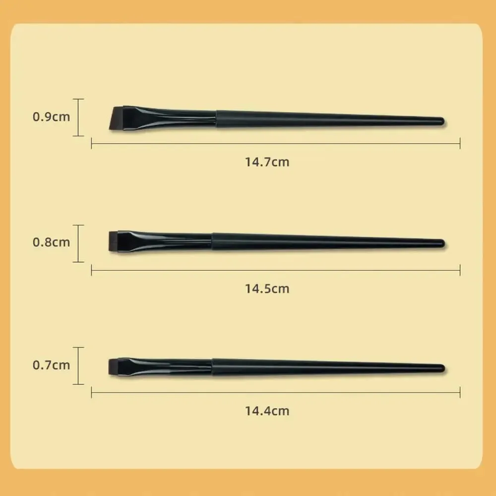 Pennello per cosmetici Strumento per trucco Pennelli per eyeliner angolati fini per principianti Pennello per sopracciglia piatto Pennello per sopracciglia Pennello per trucco a lama
