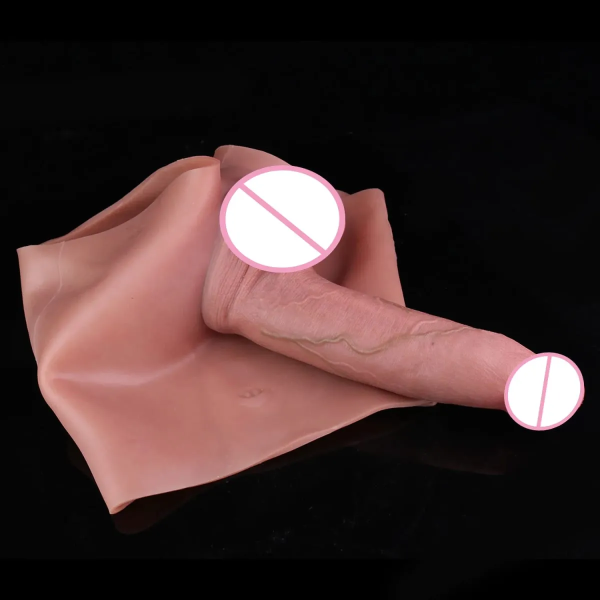 Dildo Berongga Tebal Tali Lelaki Dildo Berongga Besar Dick Extender Silikon Realistik Besar Zakar Mainan Seks Untuk Seks Pasangan