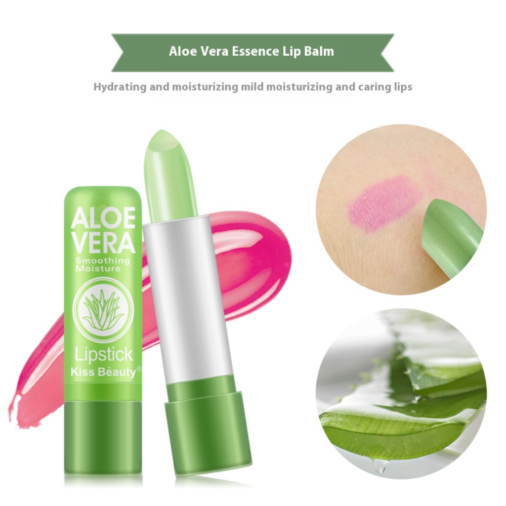 Aloe Vera Color-Changing Lipstick Long-Lasting Moisturizing Temperature-Activated Lip Balm Fade-Resistant Nourishing Lip CareSet