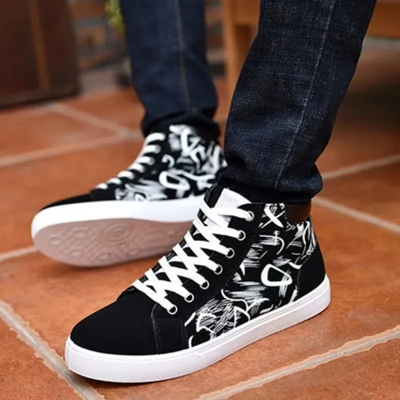 Pu Leather Men Shoes Sneakers Trend Casual Breathable Leisure Sneakers Non-Slip Footwear Vulcanized Shoes Tenis Masculino Boots