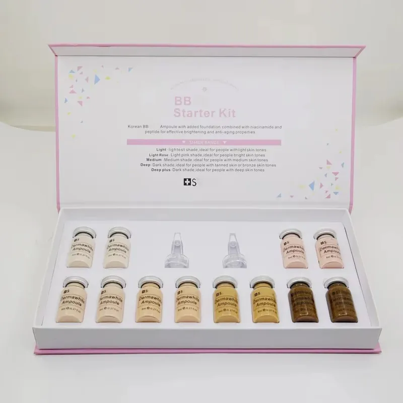 Korea 8ml BB Cream Ampoule Beginner Starter Kit Face Foundation Salmon DNA Serum Moisturise Whitening Cosmetic