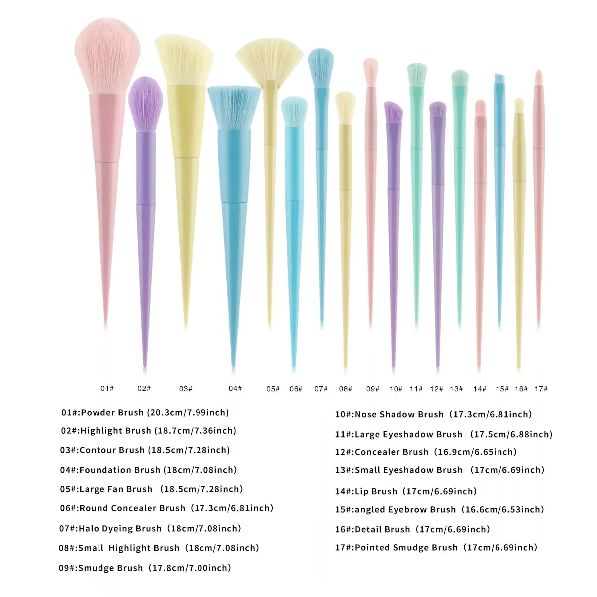17 Color Multi-Color Makeup Brushes Color Brushes Makeup Brush Set Makeup Tools Full Set