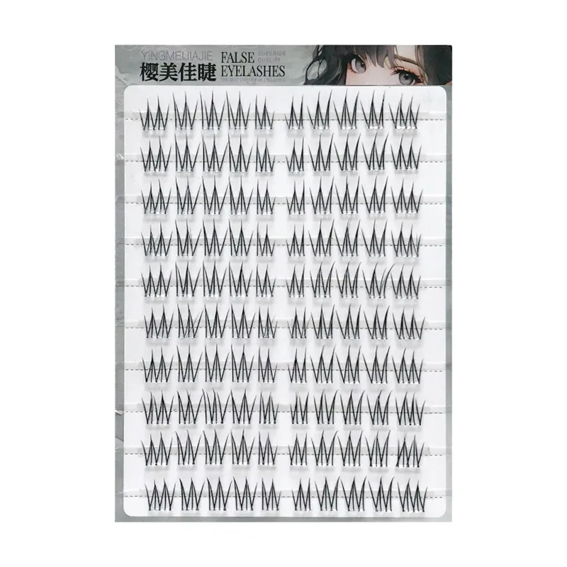Glue-free Natural Korean False Eyelashes Clusters 6/10/20 Rows Curling Girl Group Eyelash Extension Perfect Daily Eye Makeup
