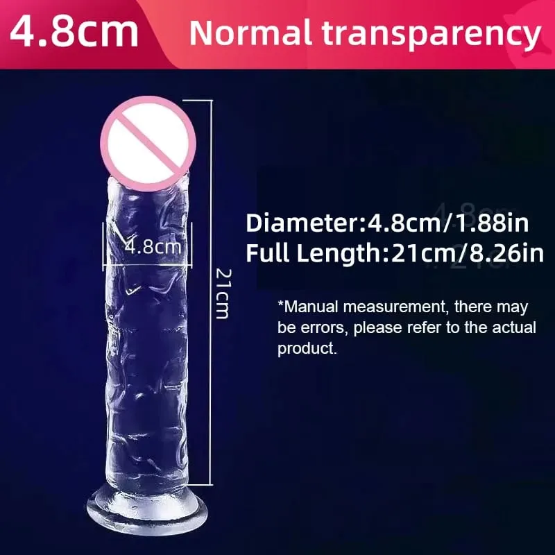 Transparent Realistic Dildo Jelly Penis Suction Cup Dildo Female Masturbator Clitoral Stimulator Big Dick Lesbian Sex Toys