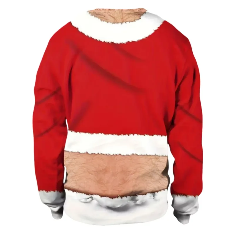 Funny Christmas Sweater Men Women Pullover Xmas Sweatshirt Ugly Graphic Y2k Sweatshirts for Holiday Party Loose Men's Clothing