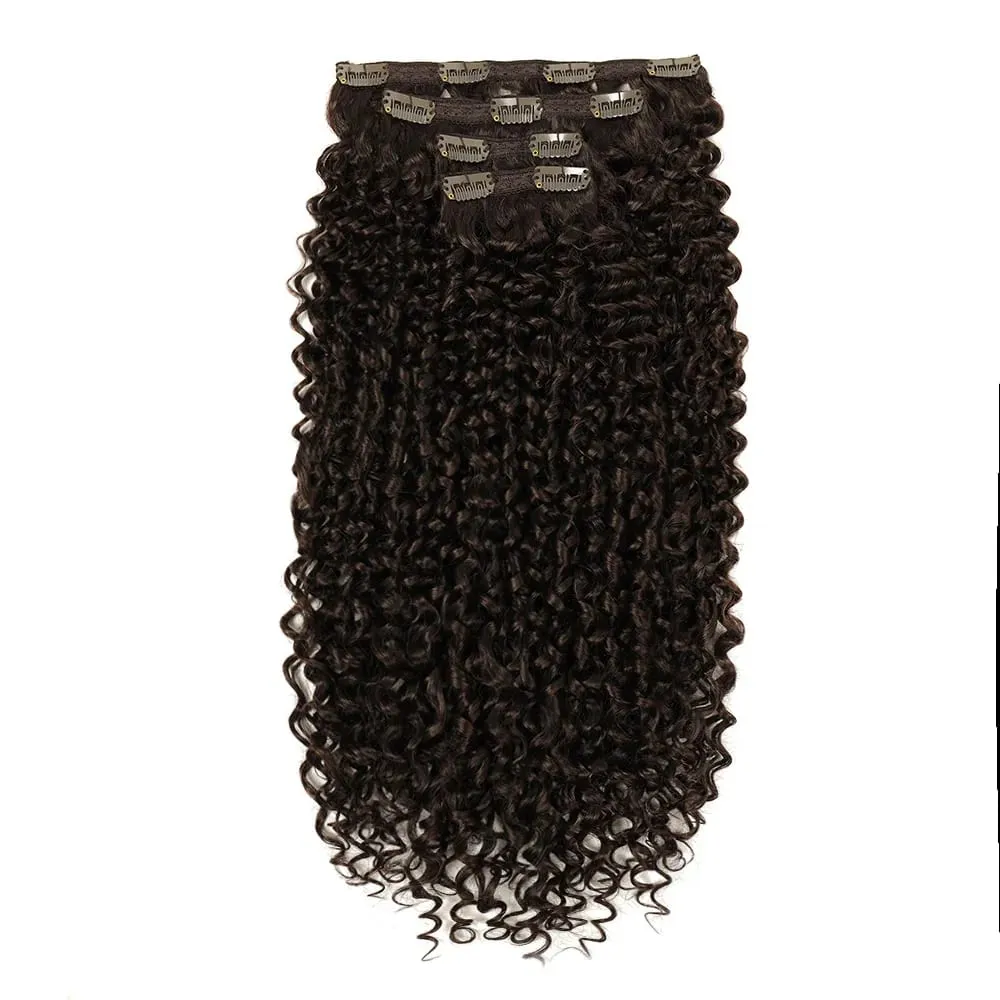 Synthetic Clip In Hair Extensions Kinky Curly Hair extensions for Women 26” Super Long Corn Wave Full Head Fake Hair Pieces