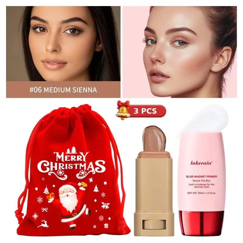 Blur Magnet Primer & Eraser Foundation Stick Langdurige poriën Minimaliseren van glad gezicht Make-up Oliecontrole Mat kerstcadeau