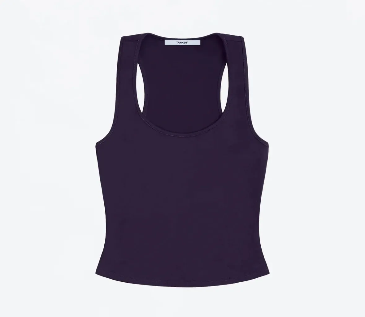 Tank Classic X-shaped Backless Baby Blue and Misty Gray Multi-color Comfortable Elastic Waist Tight Fit Backless Top