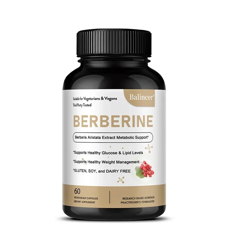 Berberine Capsules 500 Mg - Promotes Cardiovascular and Cholesterol Health Support Healthy Weight Management and Immune System