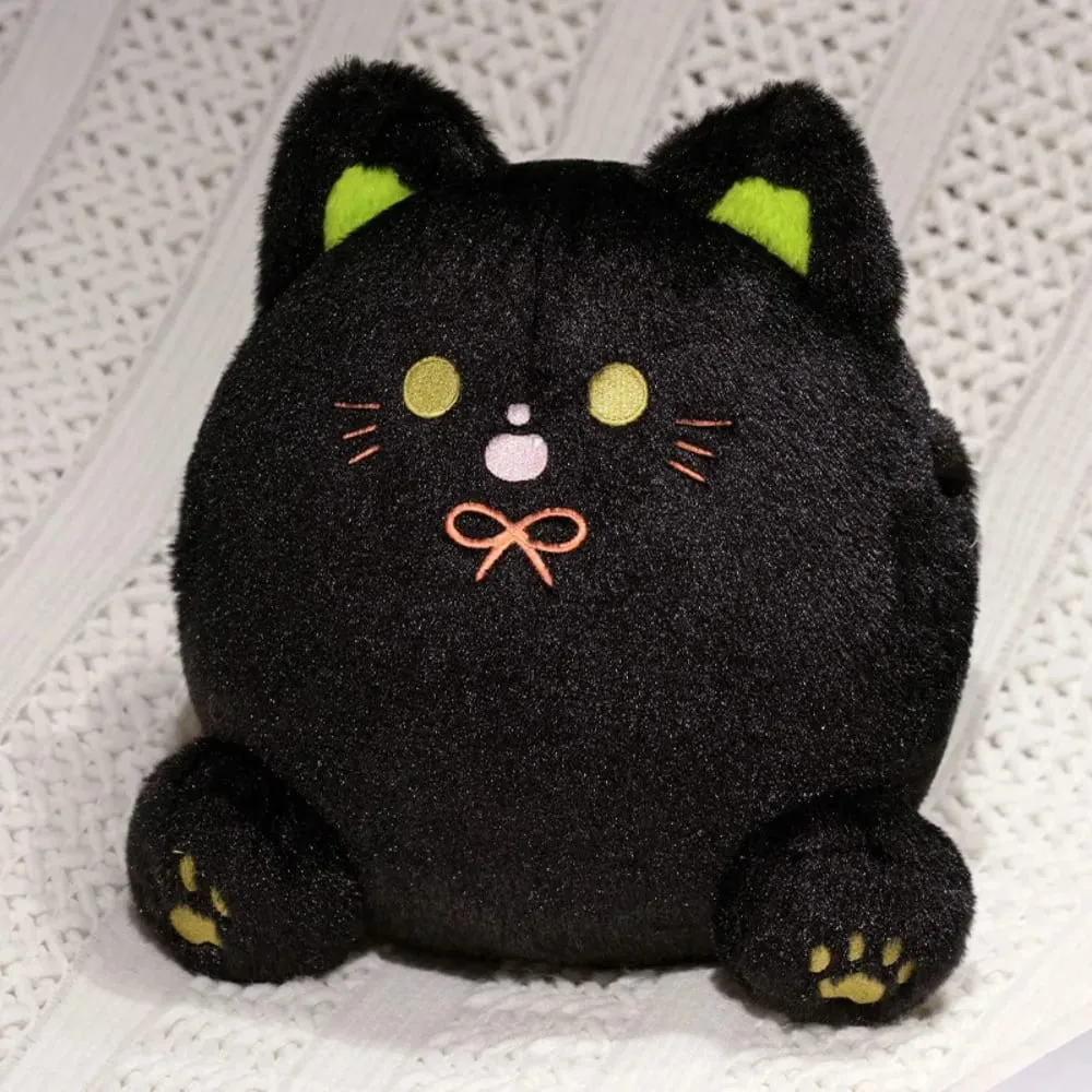 's Accompany PP Cotton Calico Cat with Hand Pocket Smile White Cat Pillow Plump Funny Black Cat Children Girl
