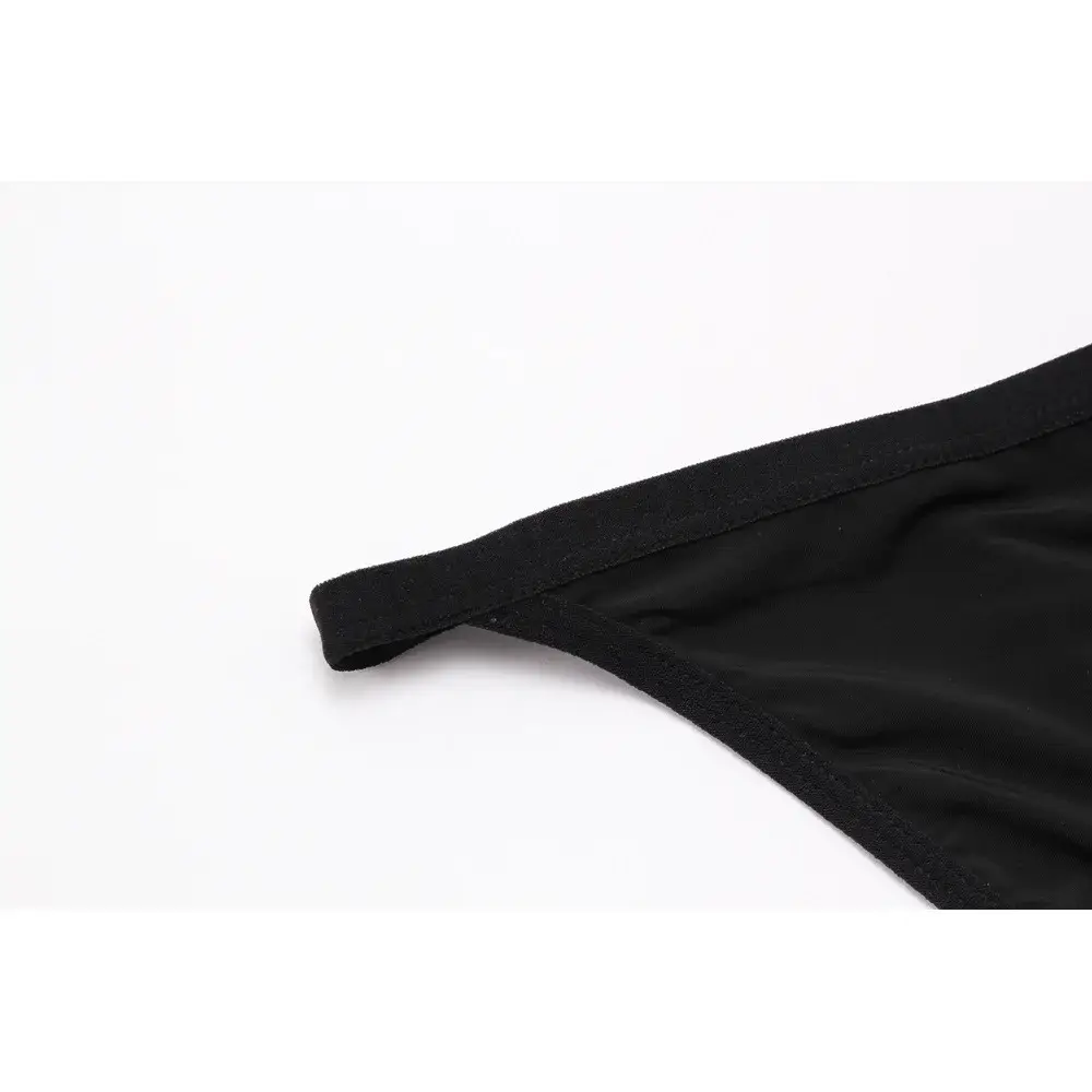 Adjustable Men's Sexy Brief Underwear Ice Silk Thin Transparent Comfort Quick Drying Mankini Gays U Convex Pouch High Fork Tanga