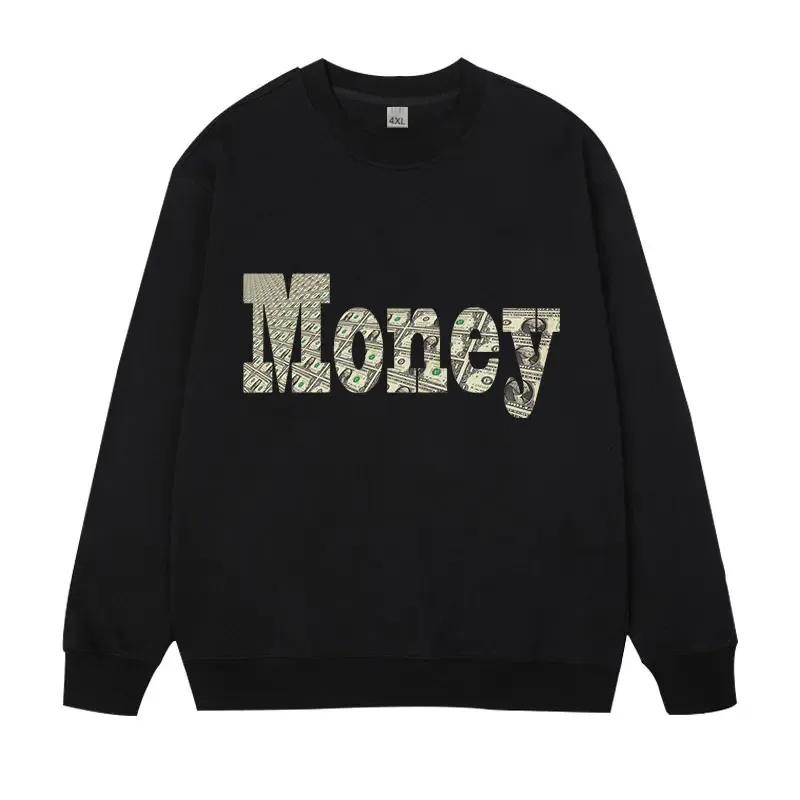 プラスサイズメンズプルオーバーフルコ​​ットンスウェット 5XL 6XL 7XL 秋冬長袖プリントトップス男性服 110kg-180kg