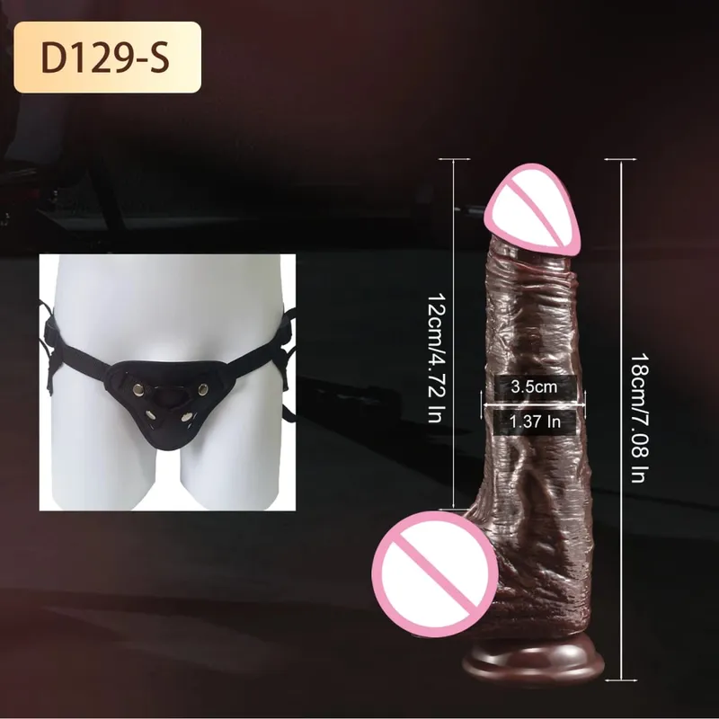 Strapon Big Penis Realistic Dildos Skin Sliding Foreskin Testicles Dildo Anal Vaginal Dick Plug Adult Sex Toys for Women