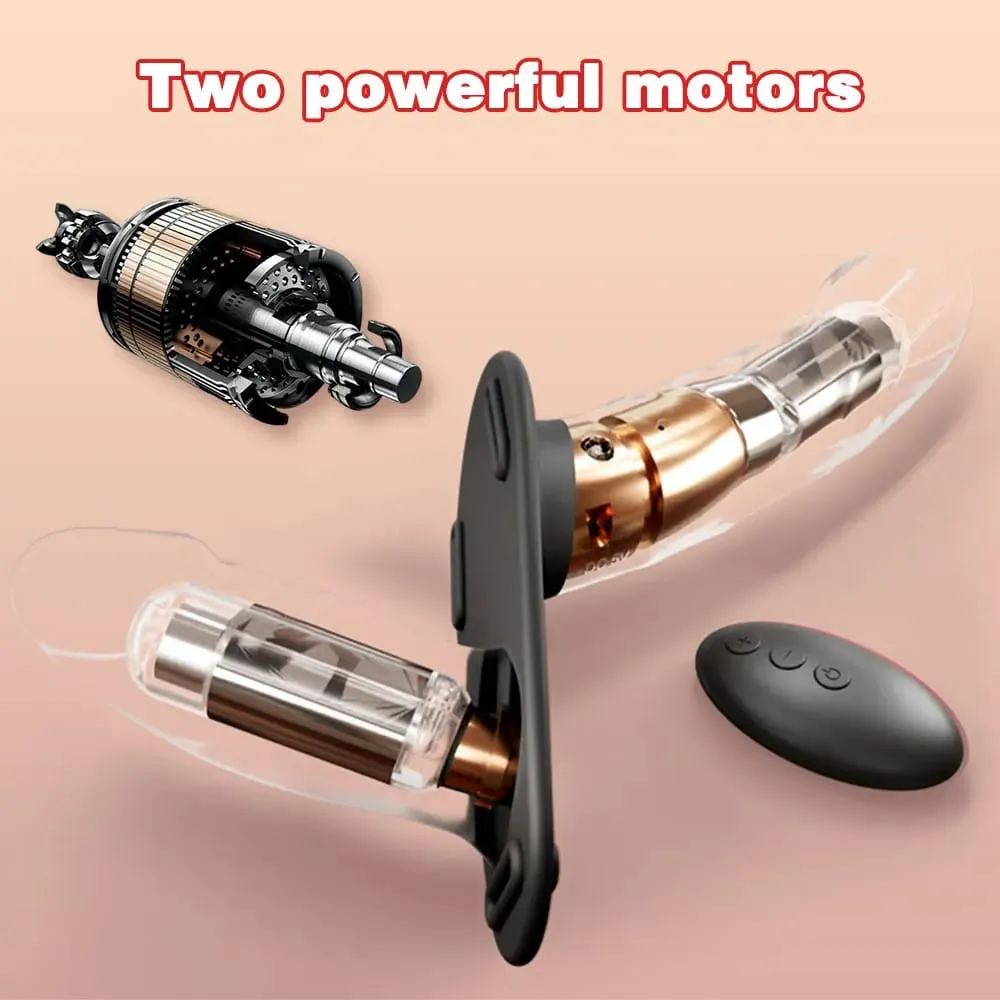 Double Head Artificial Penis Wearable Electric Strapon Vibrator For Lesbian Vibrating Sex Toys Strap On Belt Dildos For Girl — image 5