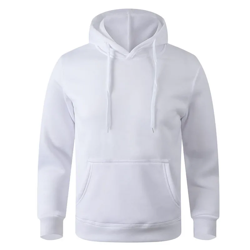 Men's and Women's Warm Sweatshirt Casual Solid Color Streetwear Pullovers Sport Fitness Pocket Hoodies Multi Color