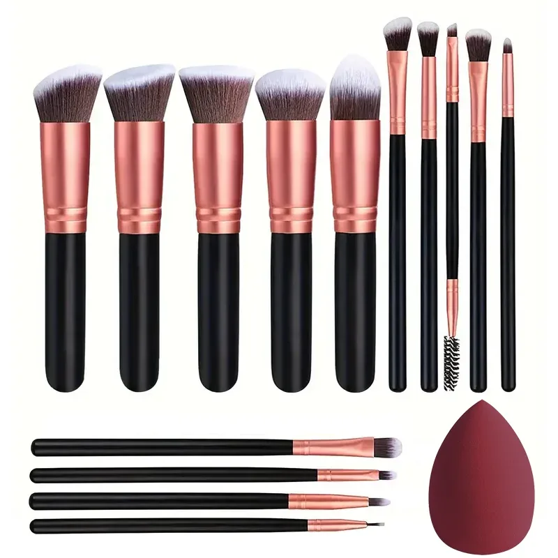 Professiona 14PCS Makeup Brushes Set Soft Fluffy Foundation Blush Powder Eyeshadow Kabuki Blending Female Cosmetics Beauty Tool