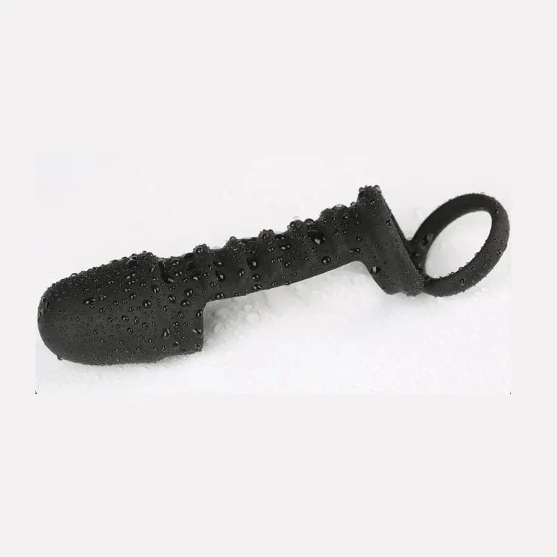 Mannelijke Penis Sleeve Dual Cock Ringen Vertraging Ejaculatie Nozzle Penis Ringen Uitbreiding Herbruikbare Cockring Speeltjes voor Mannen Volwassenen
