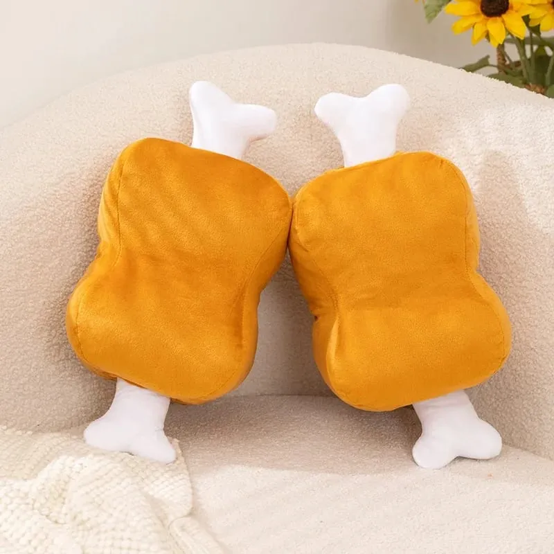 40cm Bone-In Meat Plush Bone Pillow Funny Meat Desk Nap Pillow Stuffed Soft Doll For Sleeping Sofa Cushion Room Decor