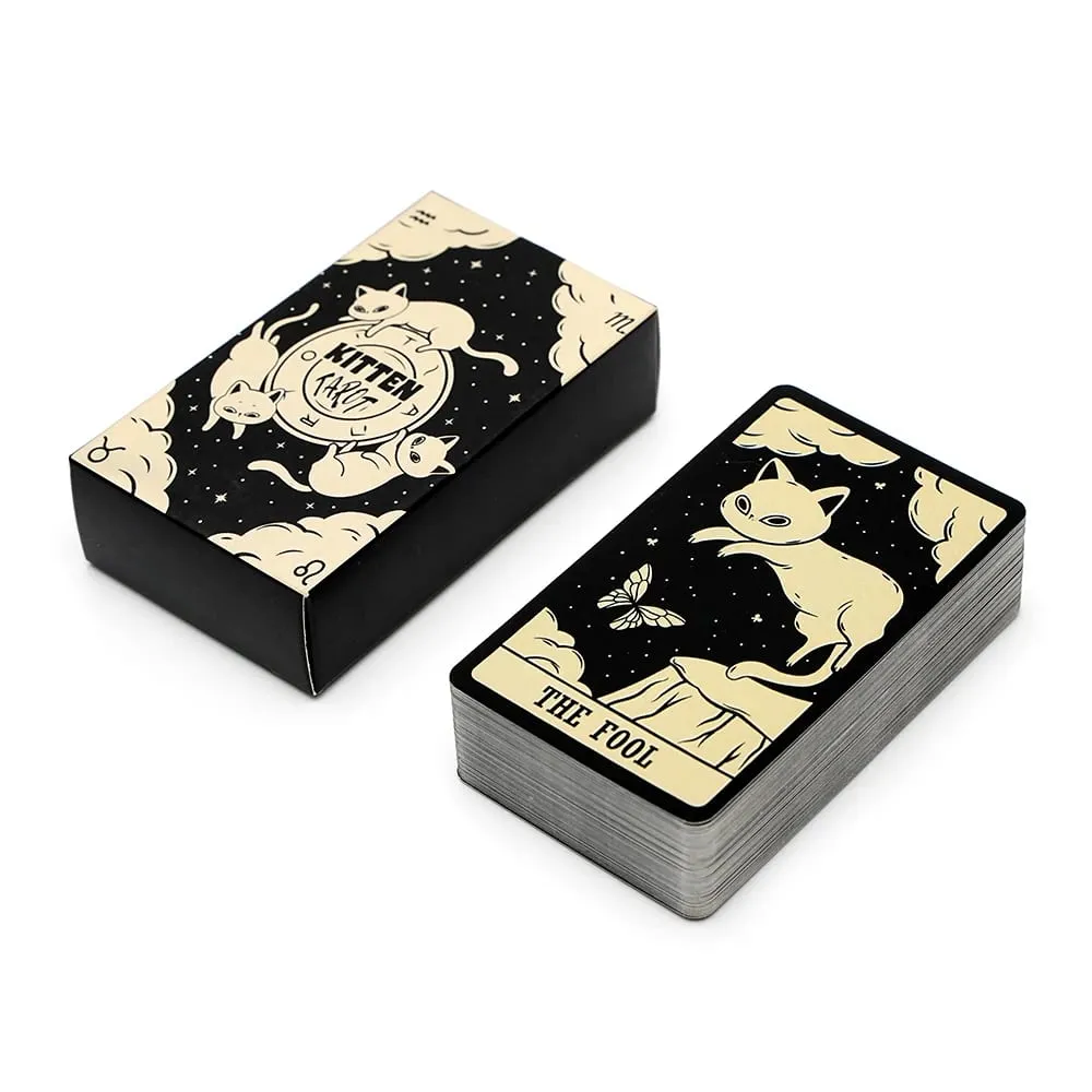 78pcs Cards Deck Kitten Tarot Cards Oracle Card Fate Divination Leisure Entertainment Family Gatherings Tarot Card Board Game
