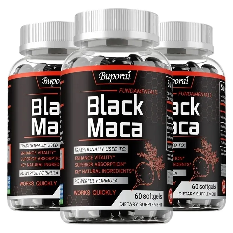 Black Maca Supplement - Natural Nergizer Improve Performance Energy Endurance Muscle Mass Improve Balance Hormones
