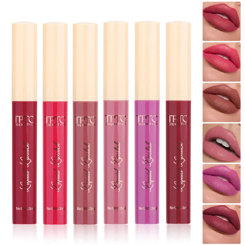 6-pack matte matte lipstick lip glaze long-lasting non-stick cup non-fading velvet lipstick lip gloss