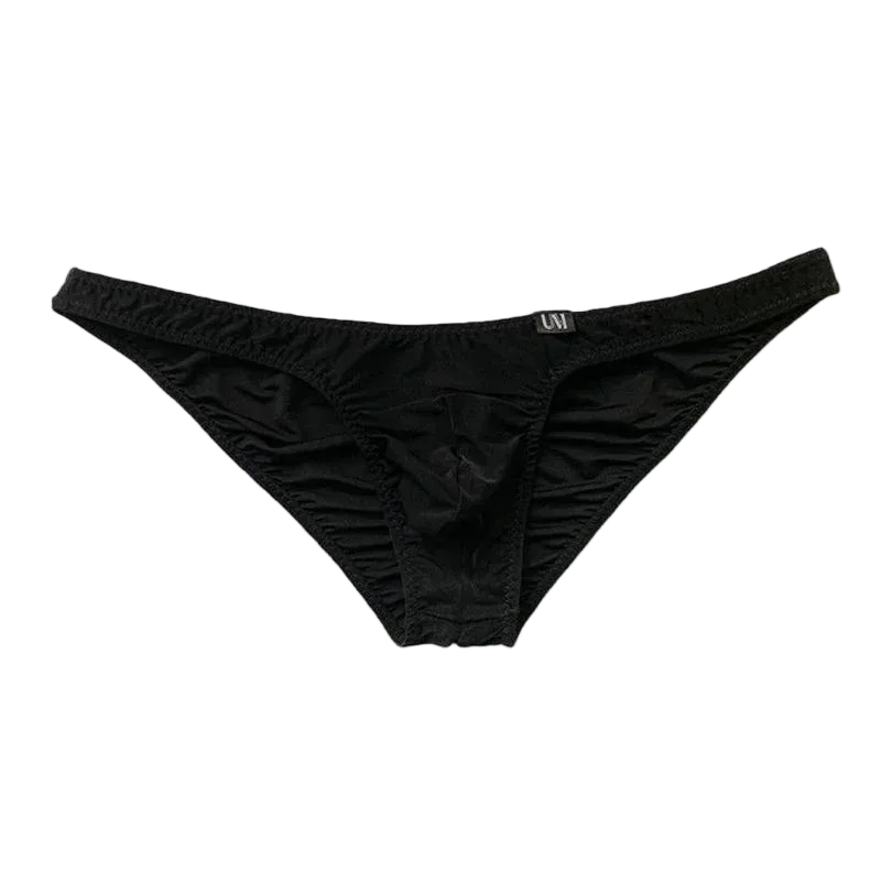Hip Silk Skating Silk Low Waist Panlalaking Sexy Brief Ultra-manipis Makahinga Solid na Kulay Three-dimensional na Panlalaking Panlalaki