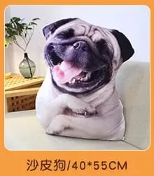 18 Kinds Dog Cat Animal Plush Pillow Both Sides Printing Stuffed Pug Corgi Hound Shar Pei Throw Pillow Sofa Home Decor Men Gift — image 20