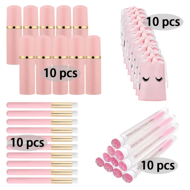 20/40Pcs 60ml Plastic Refillable Leakproof Empty Foam Pump Bottles Lash Shampoo Kit Travel Soap Dispenser Face Wash Makeup Tools