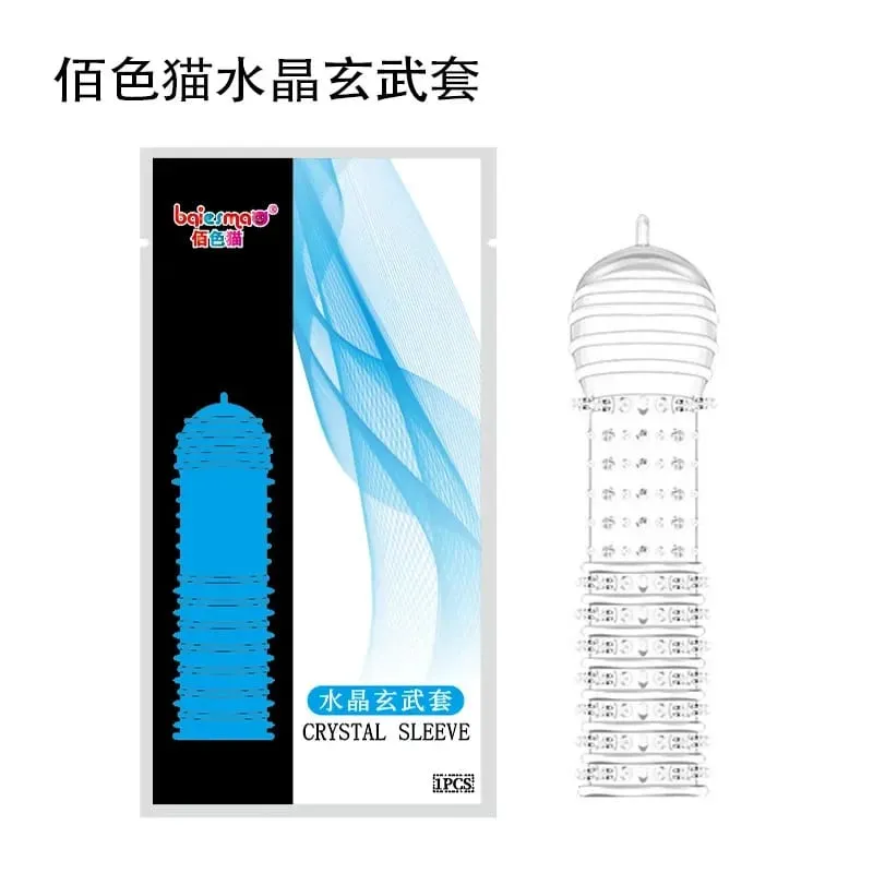 Big Spikes Penis Cock Ring Sheath Reusable Penis Sleeve Ejaculation Time Delay Ribbed Stimulate Penis Sleeve Sex Toys for Male