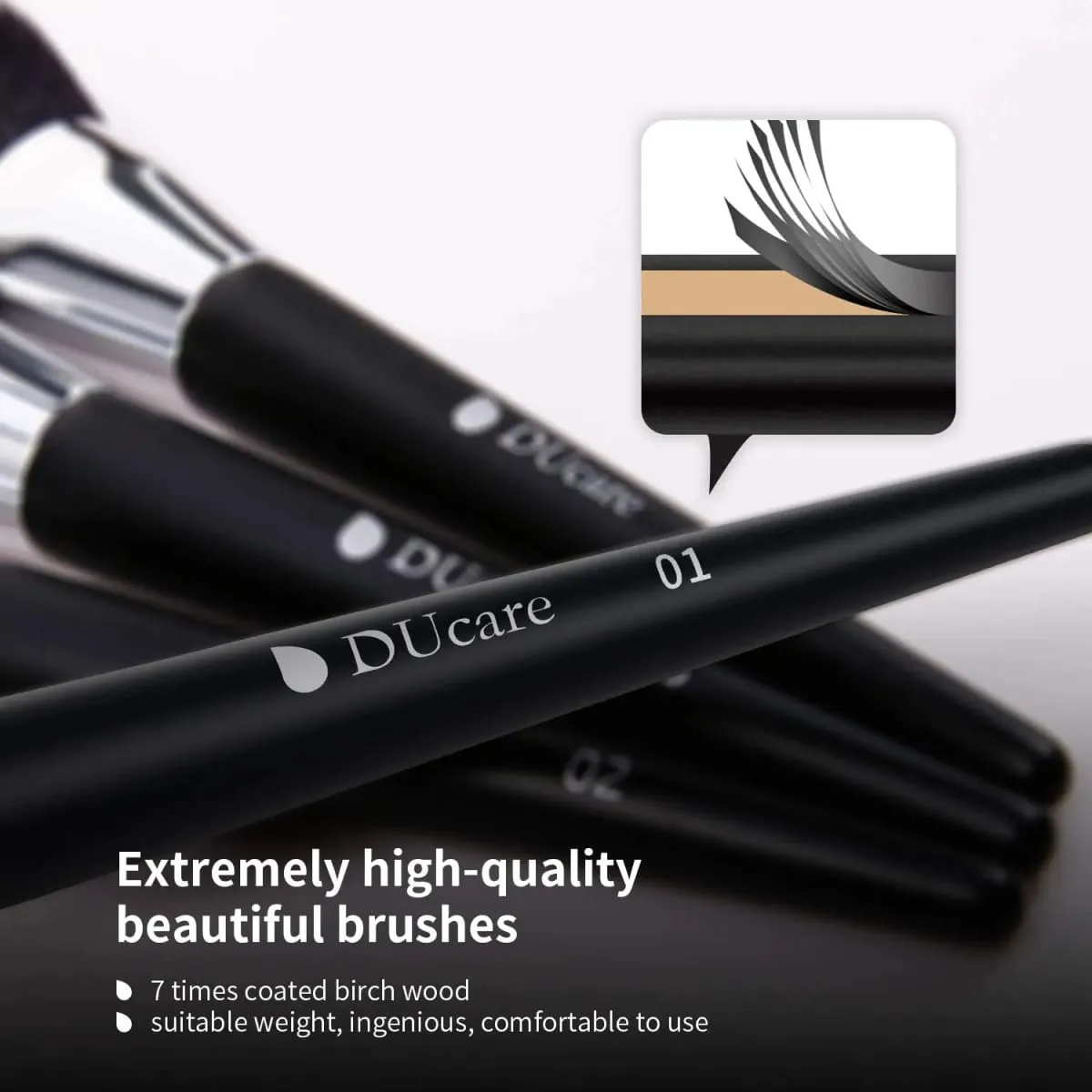 DUcare Makeup Brushes Set Professional 32Pcs Premium Synthetic Foundation Blending Brush Face Powder Blush Concealers Eyeshadows