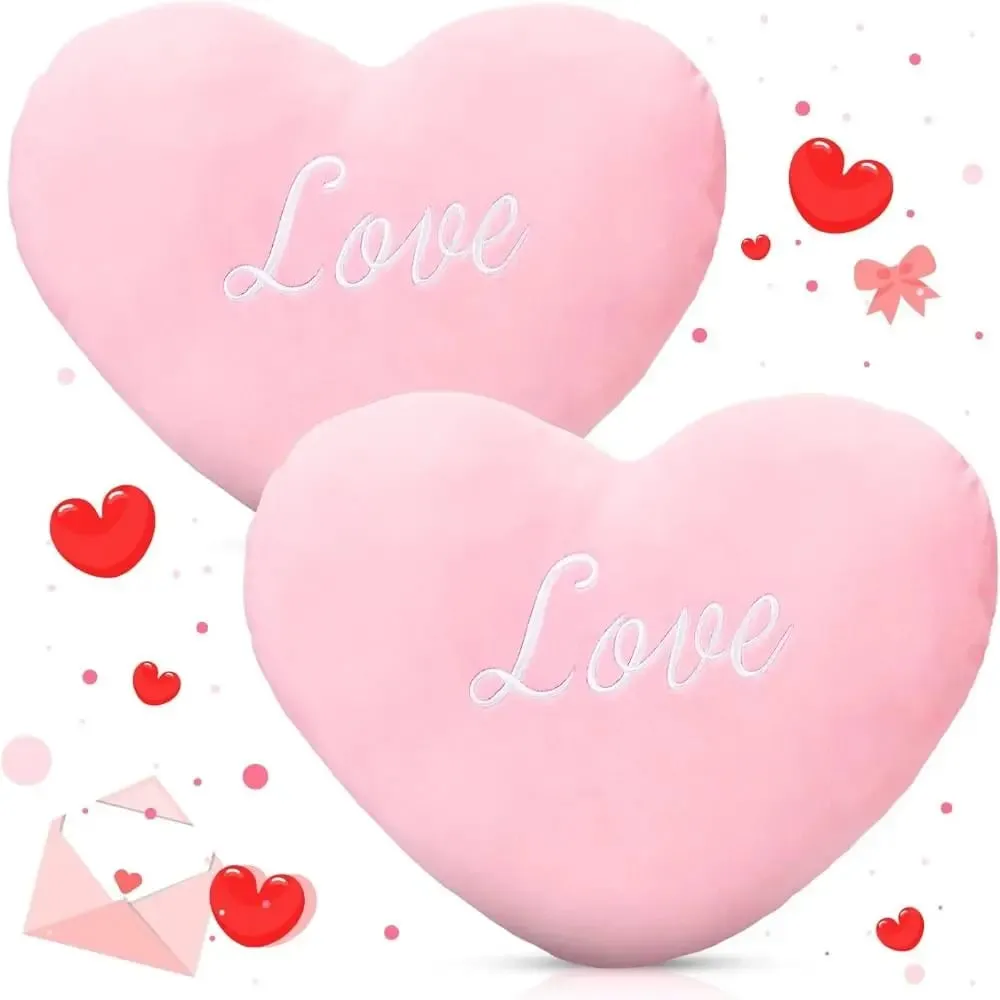 New Heart Shape Heart Pillow Red Color Pink Color Soft Pillow Valentines gift Pillow Home Decorative
