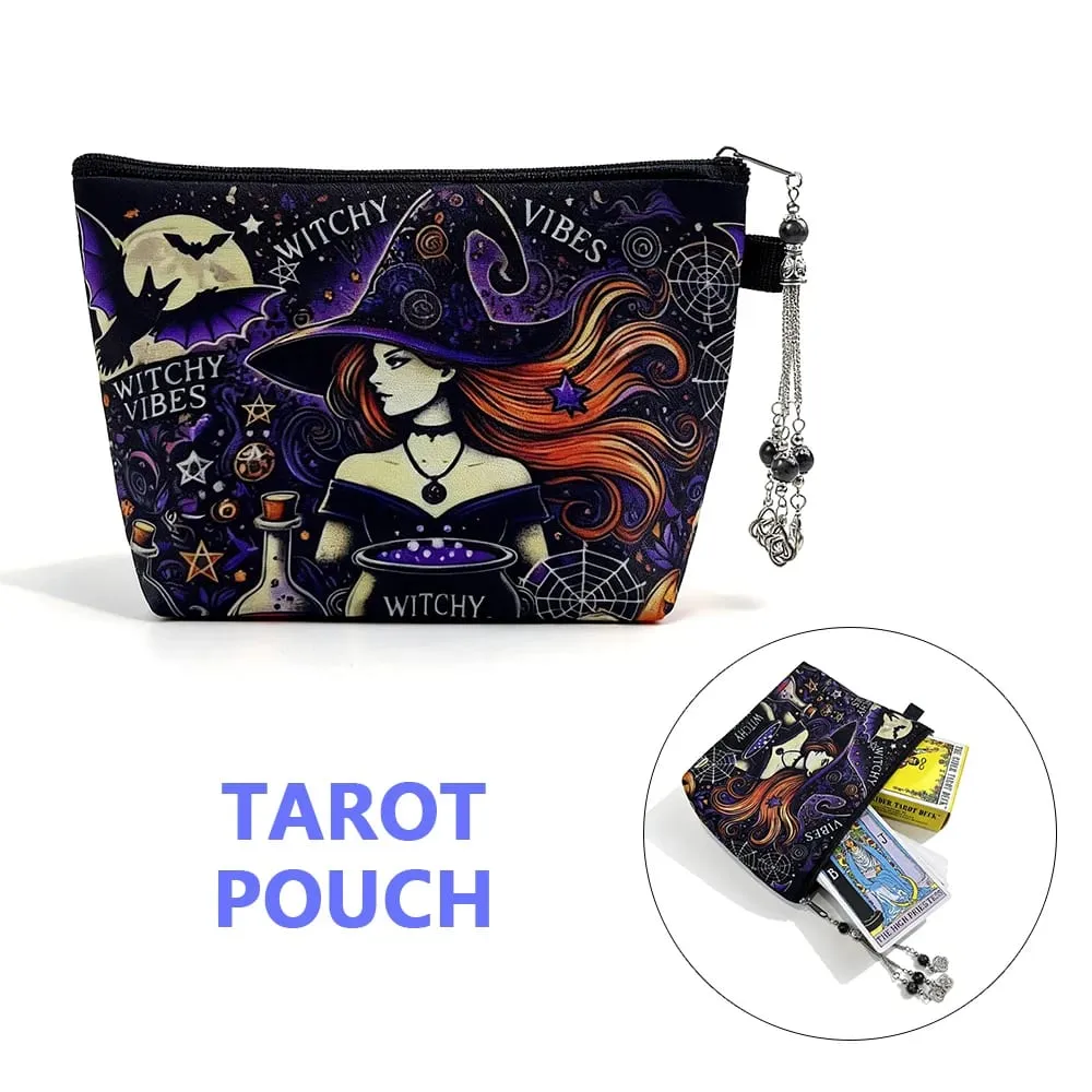Tarot Cards Pouch Storage Witch Divination Accessories Jewelry Astrology Dice Makeup Bag L791 — image 1
