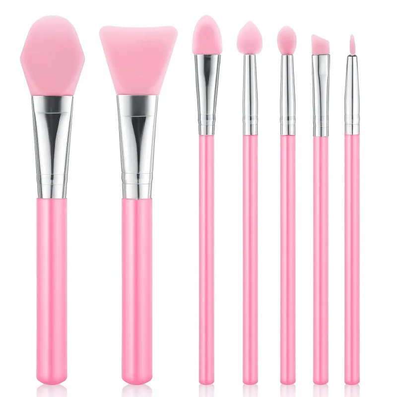 7Pcs Silicone Makeup Brush Set Multi-functional Silicone Face Mask Applicator Brush Facial Mask Mud Mixing Brushes Beauty Tool